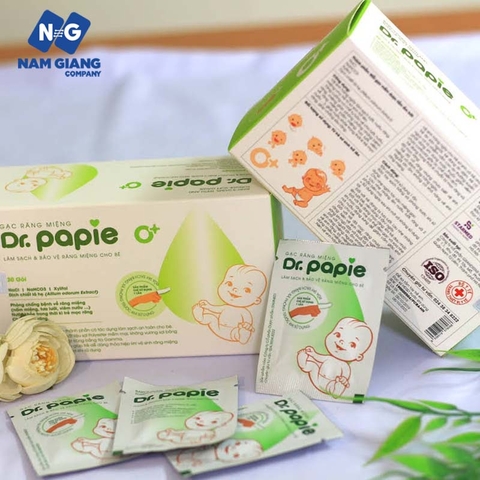 Gạc vệ sinh răng miệng dr.papie (hộp 30 gói)