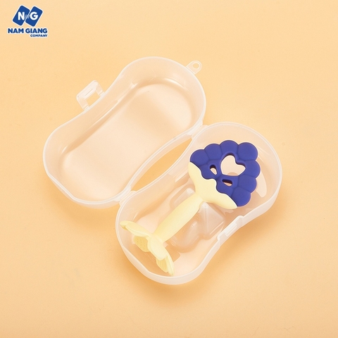 Ngậm nướu cho bé silicon hình hoa quả kèm hộp