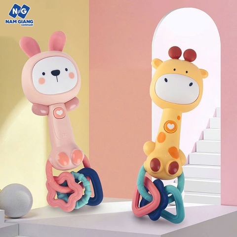 Gặm nướu xúc xắc có đèn có nhạc kèm hộp