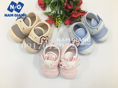 Giày tập đi chống trượt kẻ ngang đế vải