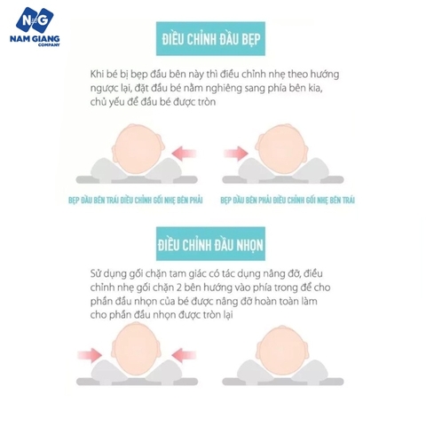 Gối chặn định hình đầu BOONA xô muslin