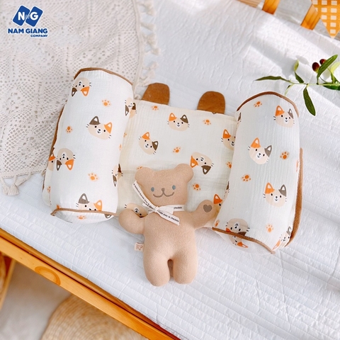Gối chặn định hình đầu BOONA xô muslin