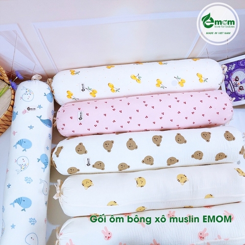 Gối ôm bông xô muslin EMOM