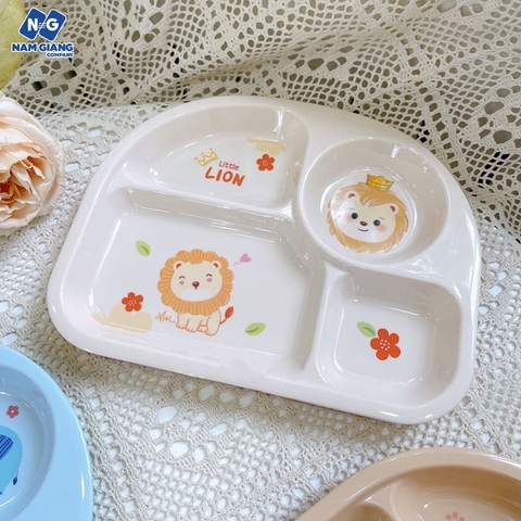 Khay ăn dặm sợi tre 4 ngăn HONPER