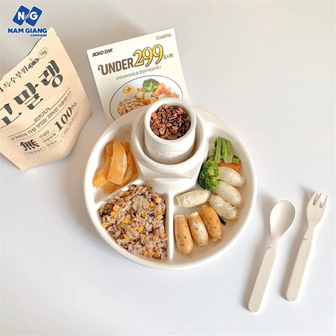 Khay ăn dặm 4 ngăn inomata Nhật