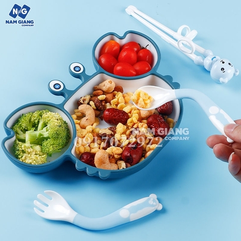 Khay ăn dặm silicon hình cua
