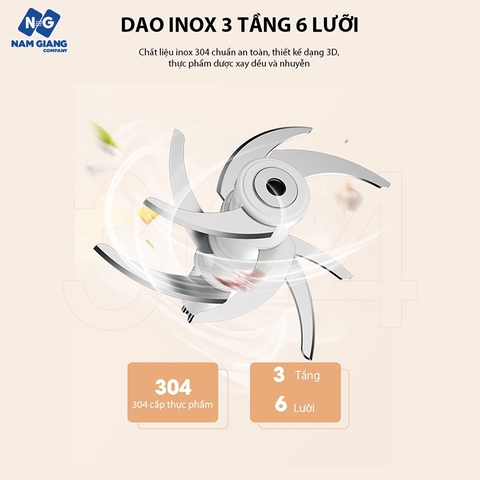 Lưỡi dao 6 lưỡi thay thế máy xay HATTIECS