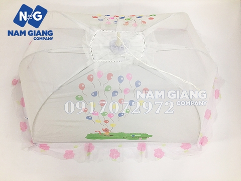 Màn chụp cho bé in hình bọc khung