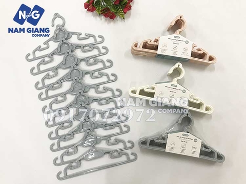 Móc nhựa treo quần áo trẻ em Hokori (Sét 10 chiếc)