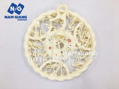 Móc nhựa xoay tròn phơi quần áo