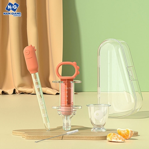 Bộ dụng cụ bón thuốc - bón sữa hình khủng long