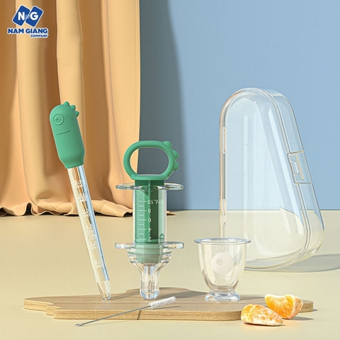 Bộ dụng cụ bón thuốc - bón sữa hình khủng long