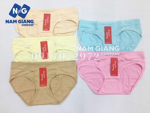 Quần lót bà bầu cotton cạp chéo màu