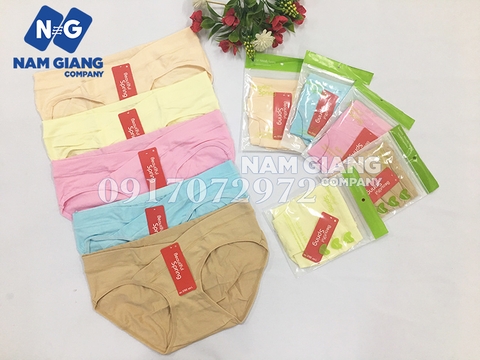 Quần lót bà bầu cotton cạp chéo màu