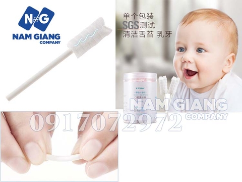 Que đánh rơ lưỡi VCOOL cho bé sơ sinh (hộp 30 que)