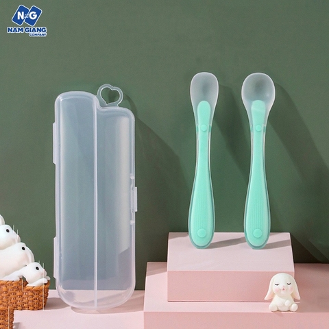 Sét 2 thìa silicon ăn dặm KICHI