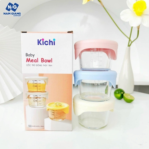 Sét 3 hũ trữ đông thủy tinh KICHI 110ml