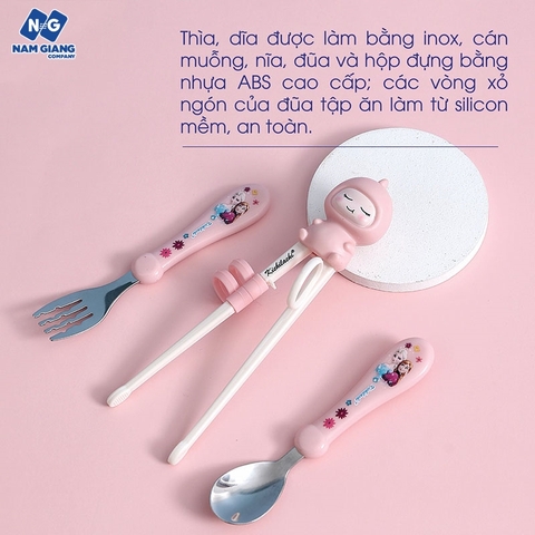 Sét thìa, dĩa, đũa ăn dặm kichilachi