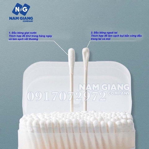 Tăm bông ngoáy tai VCOOL ( Lố 12 hộp)