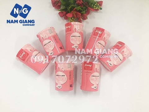 Tăm bông thân giấy IKAMI hồng (Lố 12 hộp)