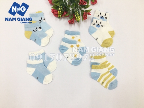 Tất lưới sơ sinh mùa hè cao cấp (sét 5 đôi)