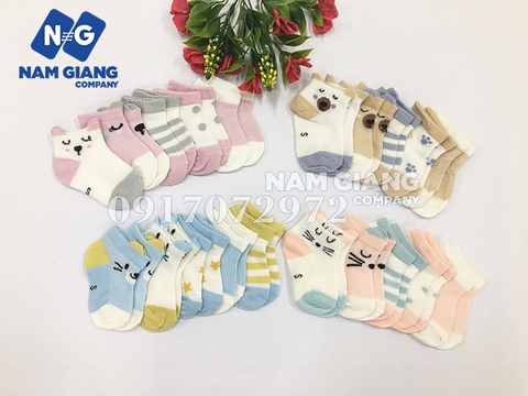 Tất lưới sơ sinh mùa hè cao cấp (sét 5 đôi)