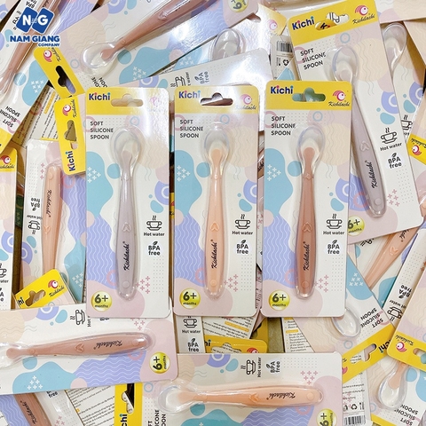 Thìa ăn bột silicon kichi cho bé