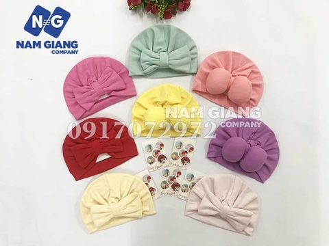 Turban mũ cho bé gái nhiều màu