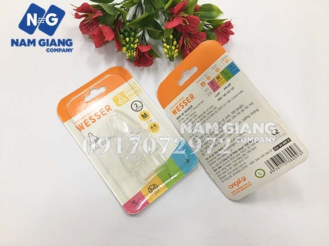 Ty thay thế Nano Wesser cổ hẹp silicon vỉ 2 chiếc