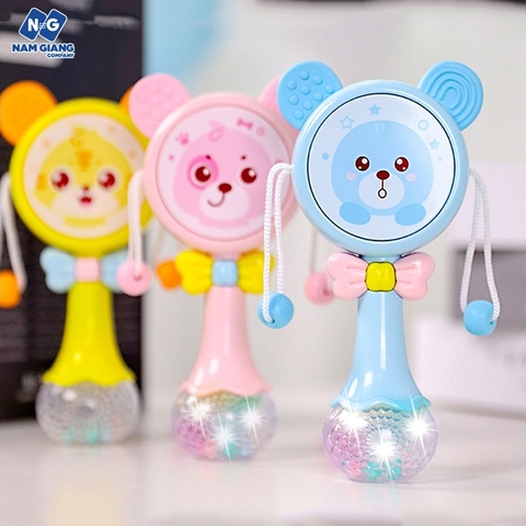 Xúc xắc lục lạc trống có nhạc cho bé