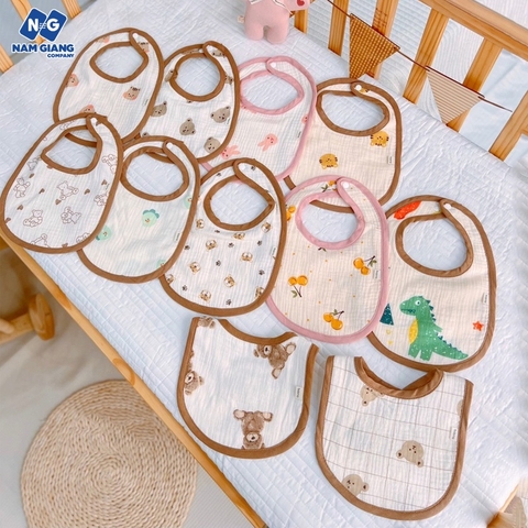 Yếm xô bầu dục Boona vải muslin