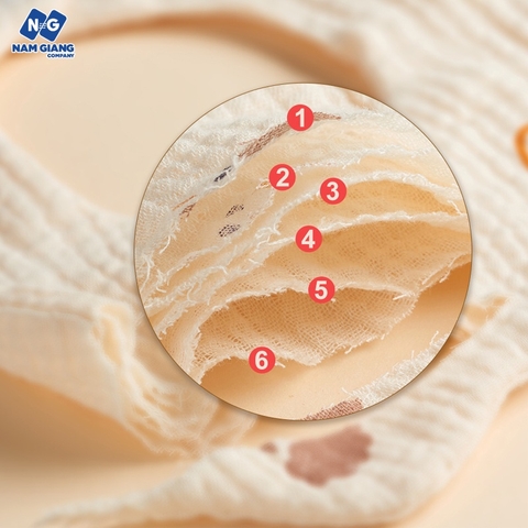 Yếm xô cổ tròn xoay 360 độ vải muslin 6 lớp