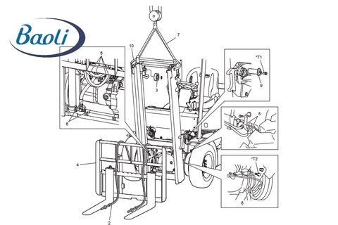 Hướng dẫn tháo lắp và bảo dưỡng cụm khung nâng xe nâng