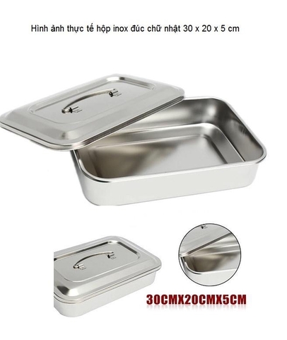 Hộp Inox Sản cao cấp (20x35x5cm)