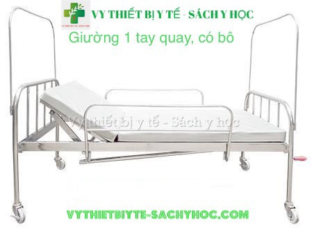 Giường 1 tay quay + thành giường ( ko có đệm )