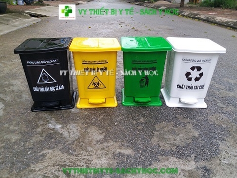 Thùng rác y tế vàng xanh 20 lít