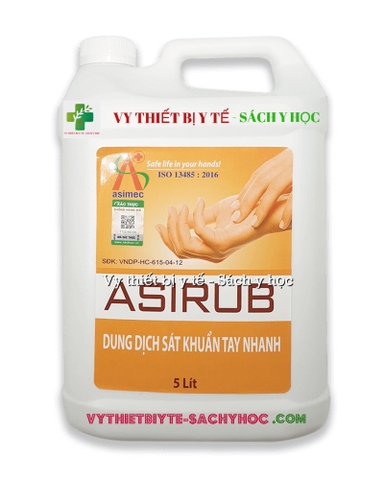 Dung dịch sát khuẩn tay nhanh Asirub can 5 lít