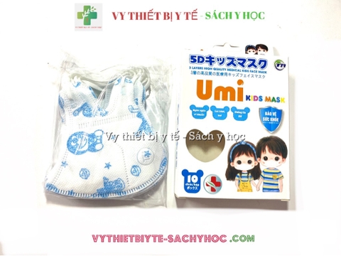 Khẩu trang 5D trẻ em Umi kid Mask hoạt hình ngộ nghĩnh - Thương hiệu Trường Mạnh