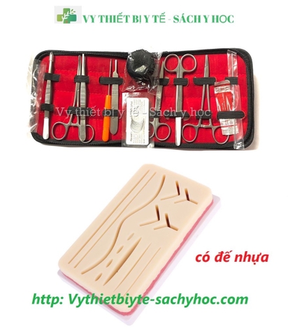 Bộ tiểu phẫu Pakistan 13 món ( Mua thêm miếng khâu da thực hành mềm hoặc cứng )