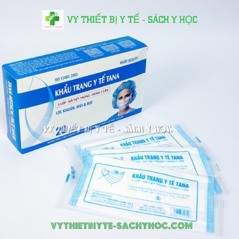 Khẩu trang Tân Á 20 cái (Y tế Tanaphar đã tiệt trùng)
