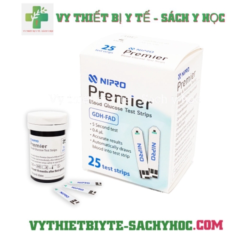 Que thử đường huyết Nipro Premier (25 que) Nhập khẩu bới FPT