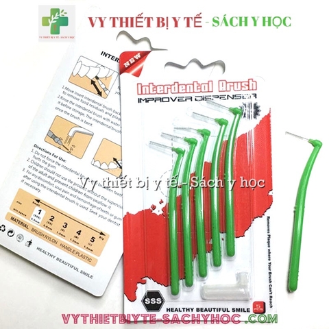 Set 5 bàn chải vệ sinh kẽ răng chuyên nghiệp 0.5mm