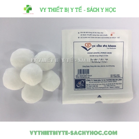 Gạc cầu đa khoa Fi30 x 2 lớp / gói - An Lành