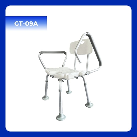 GT-09A - Ghế Tắm Có Tựa Lưng, Tựa Tay Có Thể Nhấc Lên