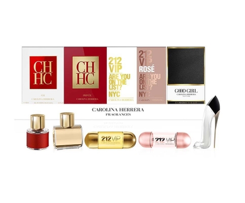 Set 5 Chai Nước Hoa Carolina Herrera 5pc Mini Splash Set for Women