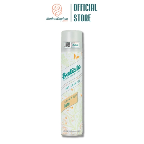 Dầu Gội Khô Batiste Hương Hoa Thiên Nhiên Natural & Light Bare 200ml