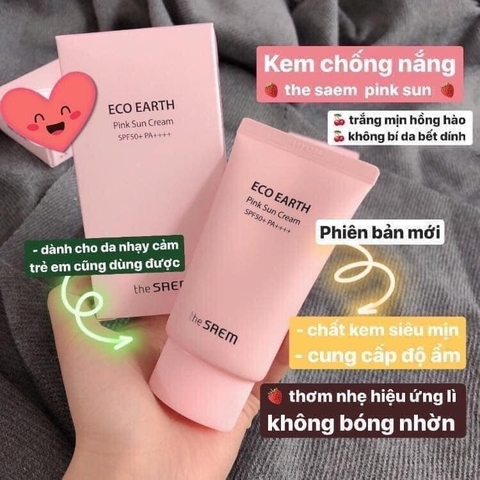 [Mẫu mới 2020] Chống Nắng The Saem Pink Sun Cream SPF 50+ PA+++