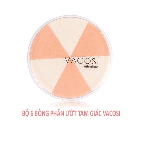 ACC Bông Phấn Ướt Vacosi - BP14 (Tam giác - Hộp 6 Miếng)