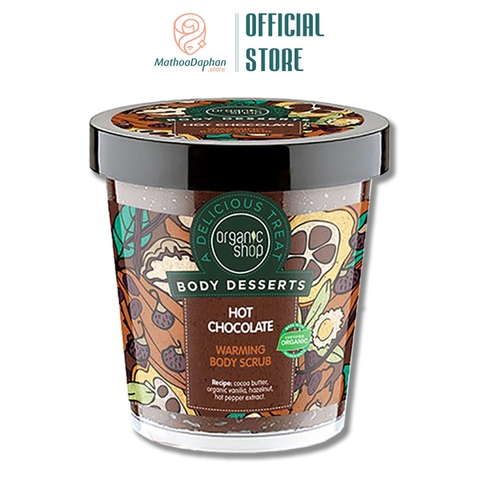 Tẩy Tế Bào Chết Toàn Thân Organic Shop Hot Chocolate Warming 450ml