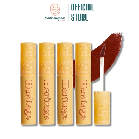 Son Kem Merzy The Heritage Velvet Tint V22. Tortoise Brick - Đỏ gạch ánh nâu